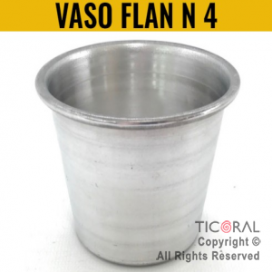 VASO FLAN ALUMINIO CON BORDE N.4 ALTURA 6.5CM X 1